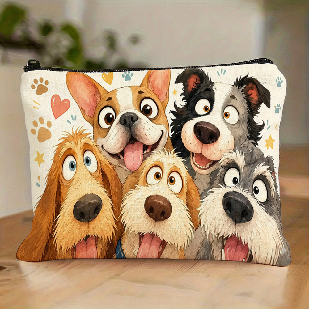 TEMU 1 Item, Cute Print Heart Pattern Wash Bag, Suitable For Travel Toiletry Storage Or Stationery Organization. Portable And Practical, Suitable For