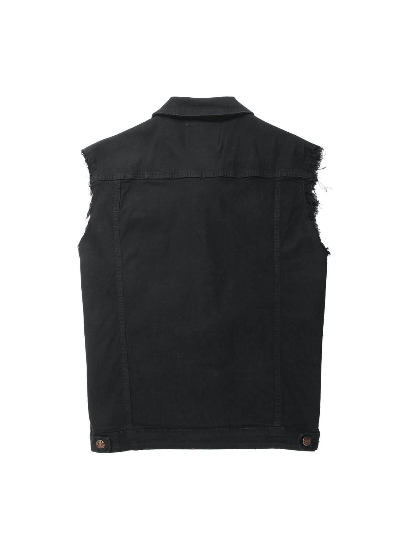 Sleeveless Denim Black Jeans Vest Plus Size Black Jean Vest Buy