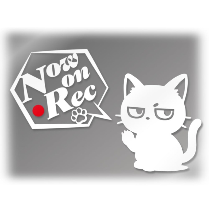 TEMU 【商品名】猫目猫カットステッカー カラー＆バブル 耐候性ステッカー (白, リサイクル)