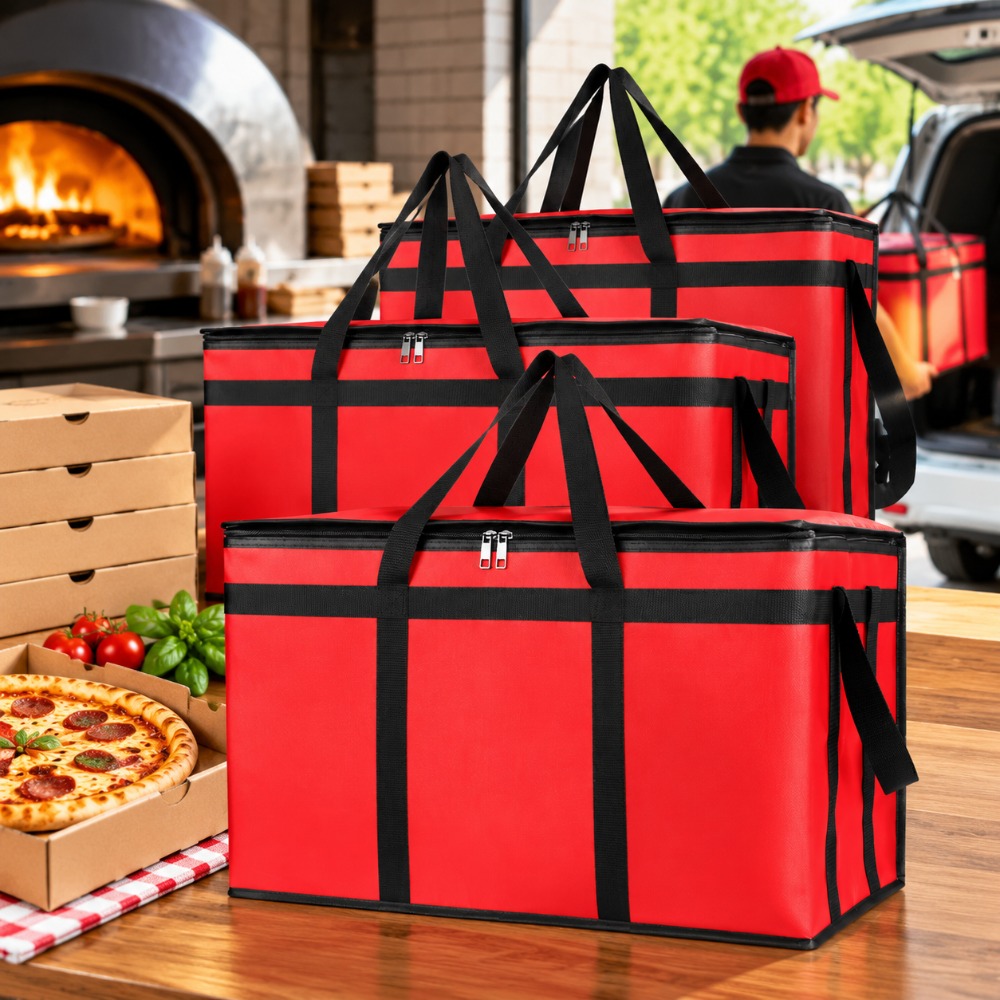 Portable Thermal Insulation Pizza Delivery Bags for Takeaway