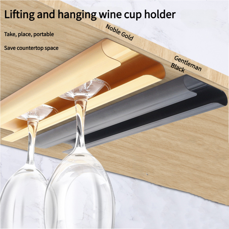 Under Cabinet Diy Wine Glass Hanging Rack Diy Under Cabinet Wine