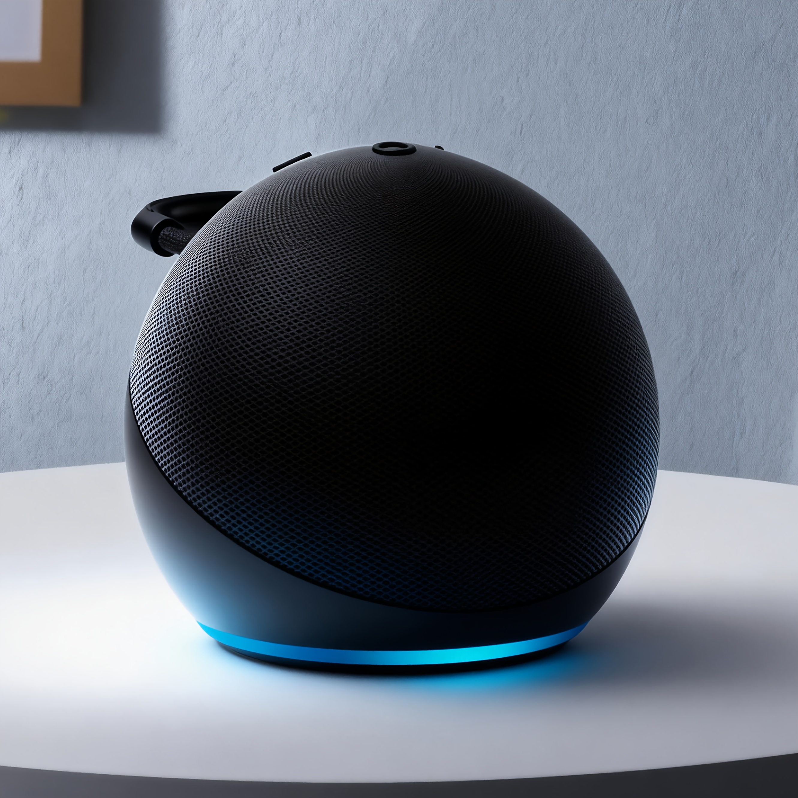 TEMU Dot Smart Speaker With Rgb Lighting And Base - Portable Wireless Sound System Compatible For Echo, Low-power Operation Suitable For Desktop,