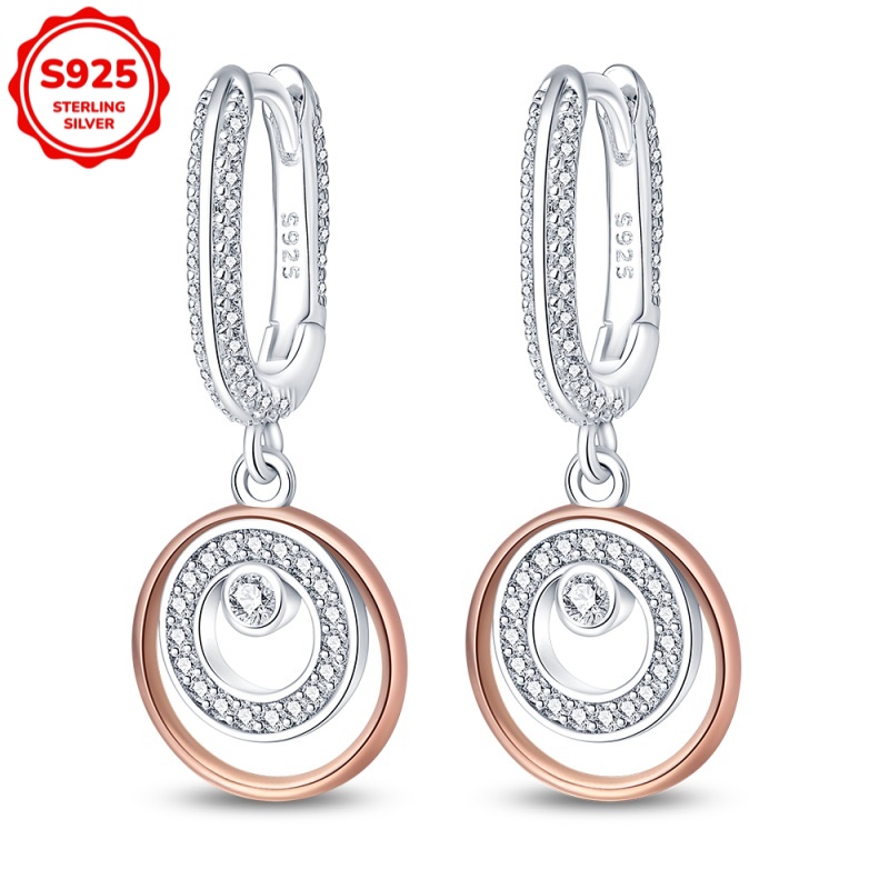 925 Sterling Silver Women's Hypoallergenic U-shaped Pendant Earrings, Exquisite Earrings, Elegant Gift For Her