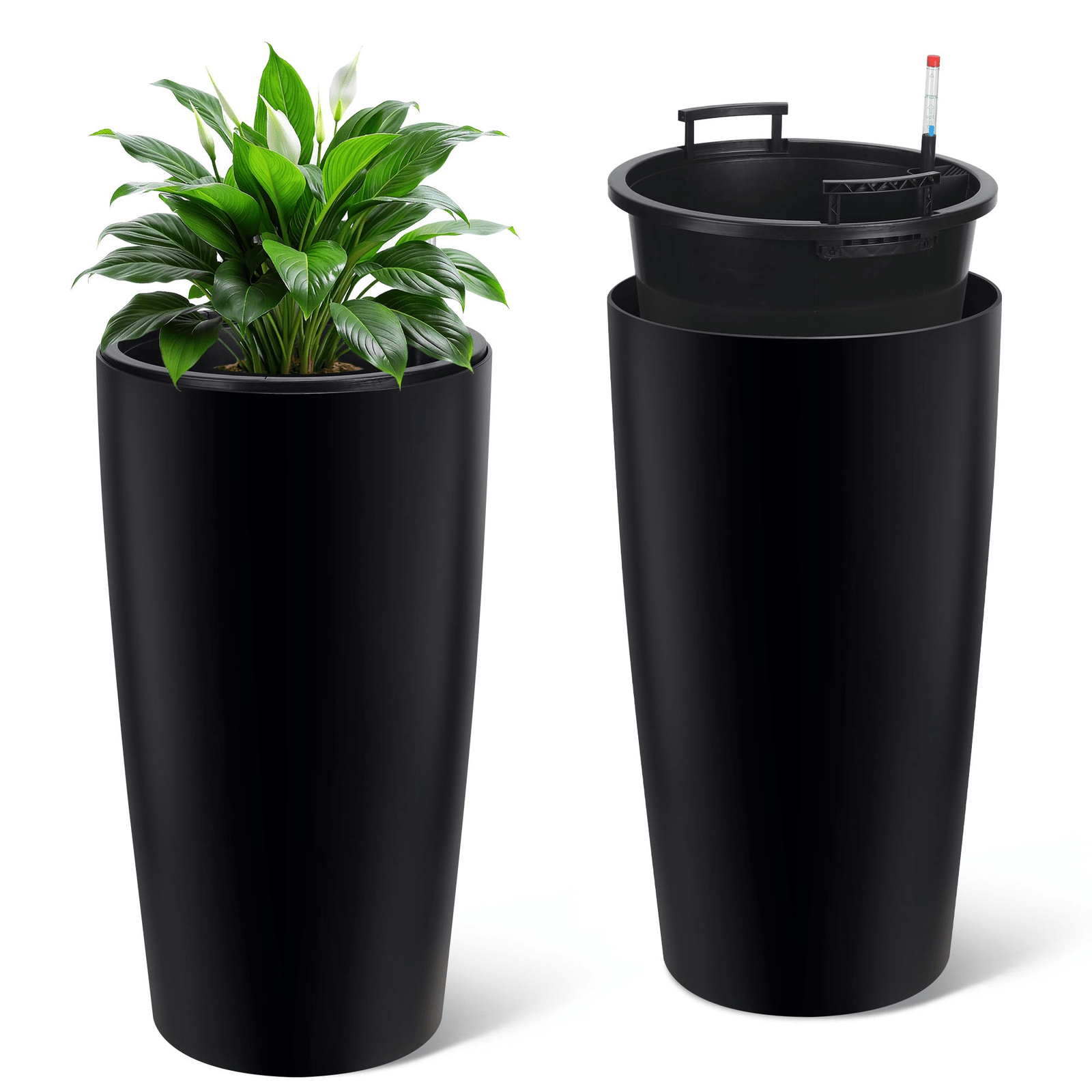 self watering tall planter set 22 30 inch large flower pots - Temu