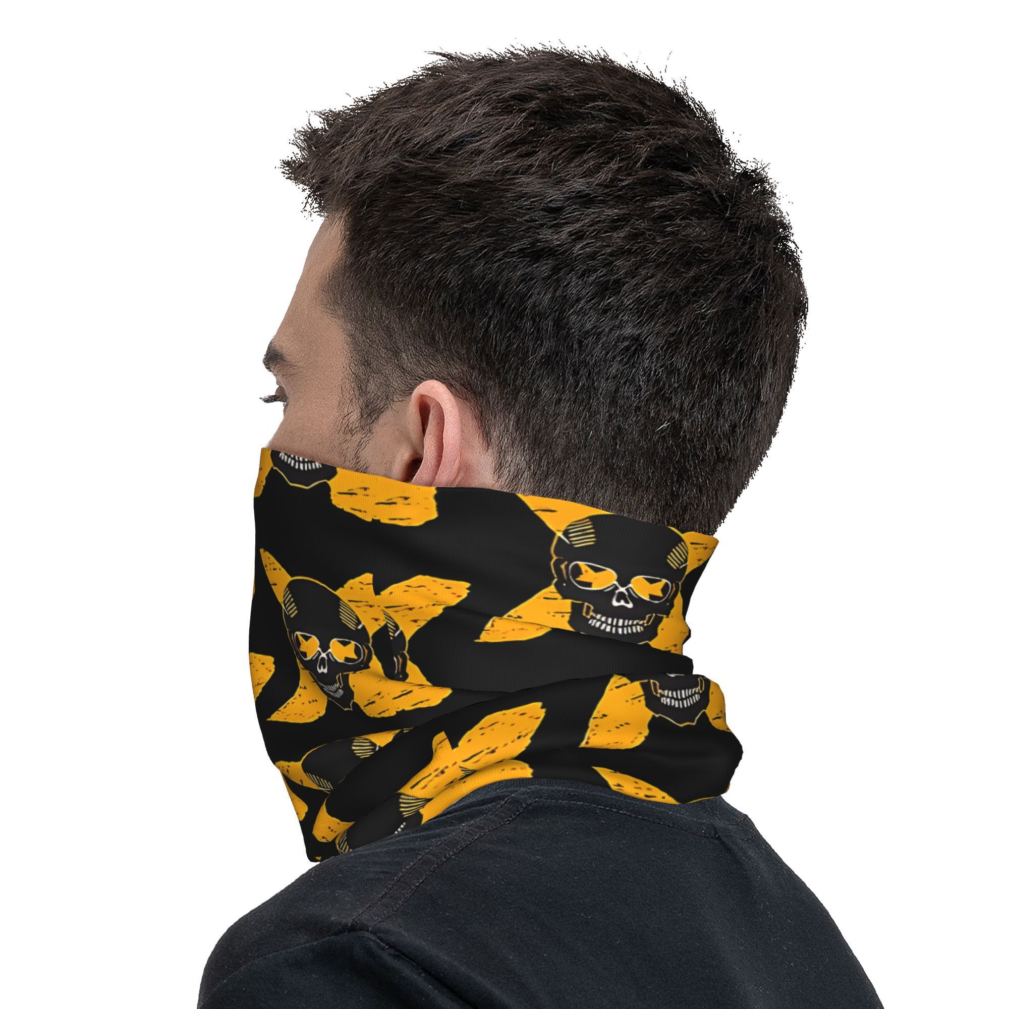 unisex skull print bandana neck cover casual rock roll Temu Norway