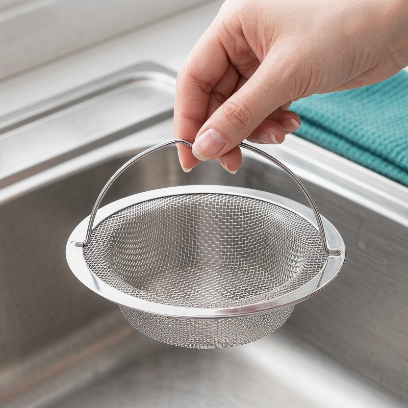 Stainless Steel Sink Strainer with Lifting Handle, 3pcs