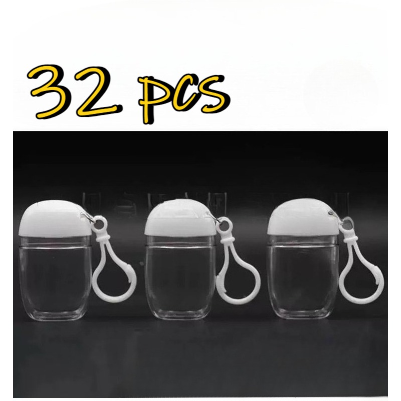TEMU 32pcs 1 Ounce Transparent Empty Travel Bottles, Leak-proof With Lid, Reusable, Filling Hook Design, Suitable For Hand Sanitizer, Lotion And Face