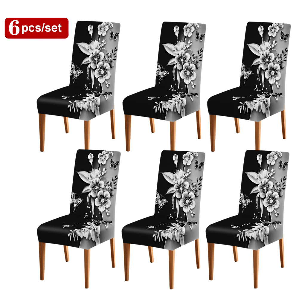 TEMU Housse de Chaise Élastique et Légèrement - Housse de Chaise Élégante et Tendance, Protège-Siège Amovible et Lavable, Confort Toutes , , Noël,