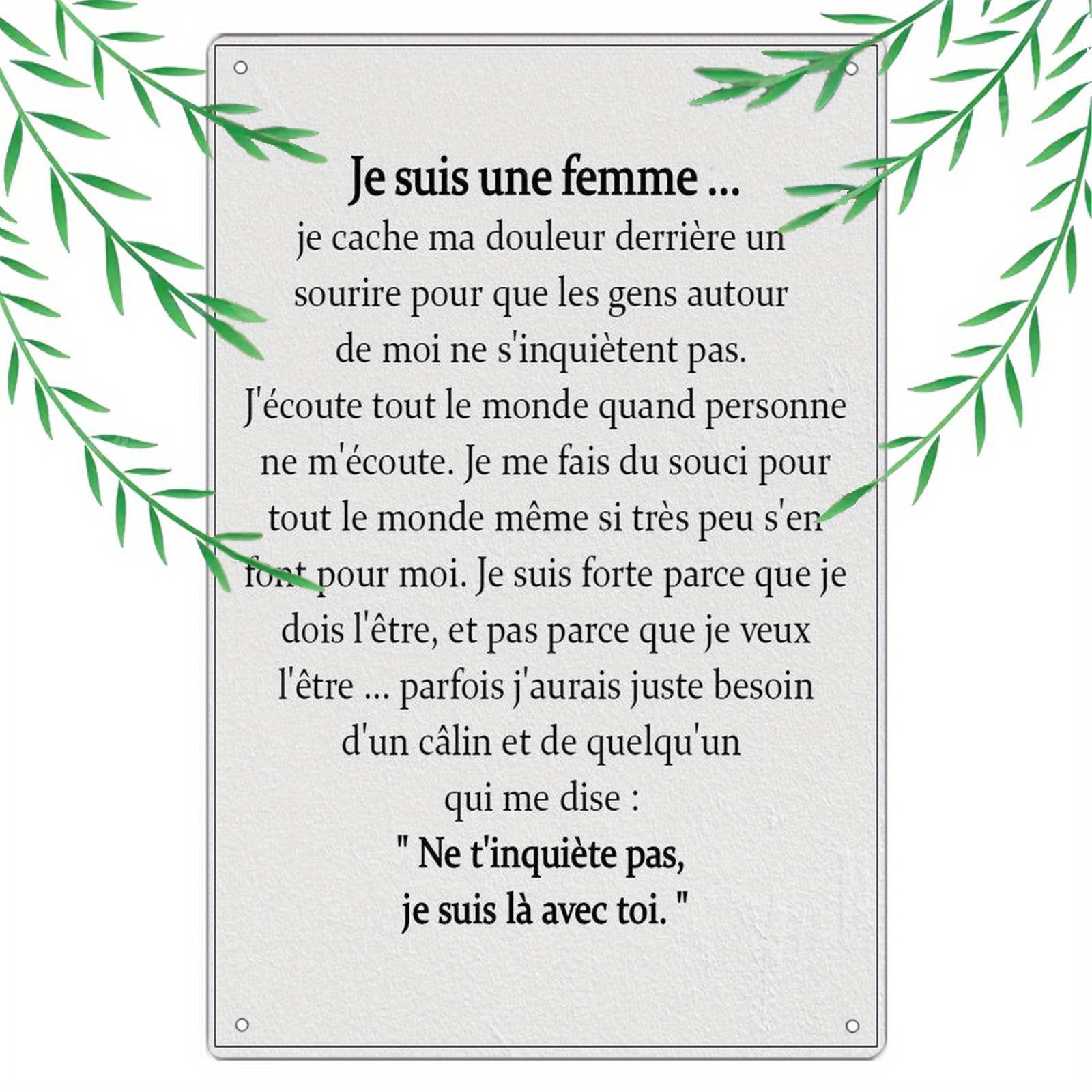 TEMU Plaque métallique 2D plate, 1 pièce, citations féministes vintage pour femme, plaque métallique amusante pour man cave, chambre, salle de bain,