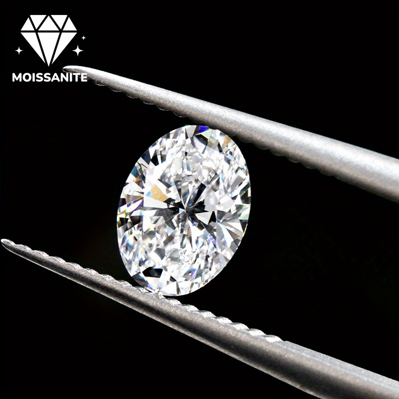 1pc spark grow 0 5 5 carat oval cut simulated moissanite loose synthetic moissanite like brilliance affordable luxury for engagement rings pendants necklaces with certificate   making modern durable