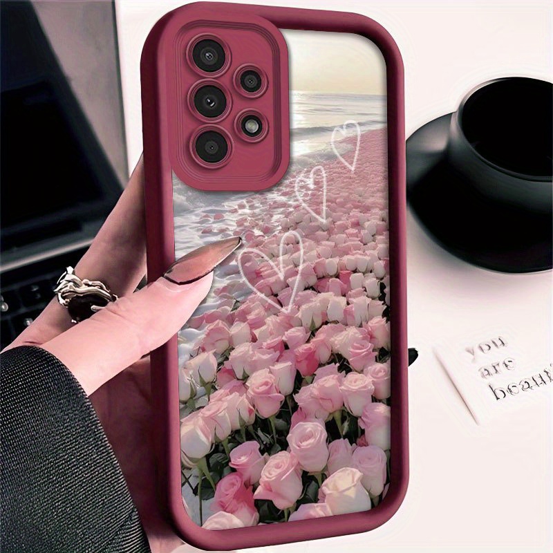 TEMU Phone Case: Minimalist Rose Art Pattern Phone Case For Galaxy A01/a02s/a03/a03s/a05/a10s/a11/a12/a13/a14 5g/a15