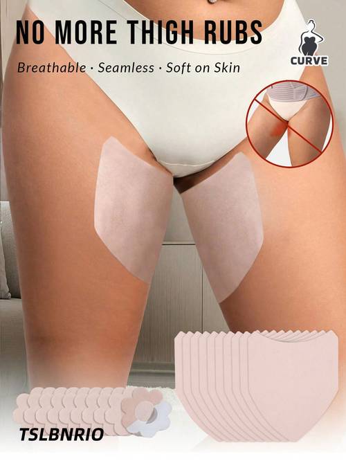 plus size thigh anti chafing pads self and breathable invisible strips suitable for dresses and shorts