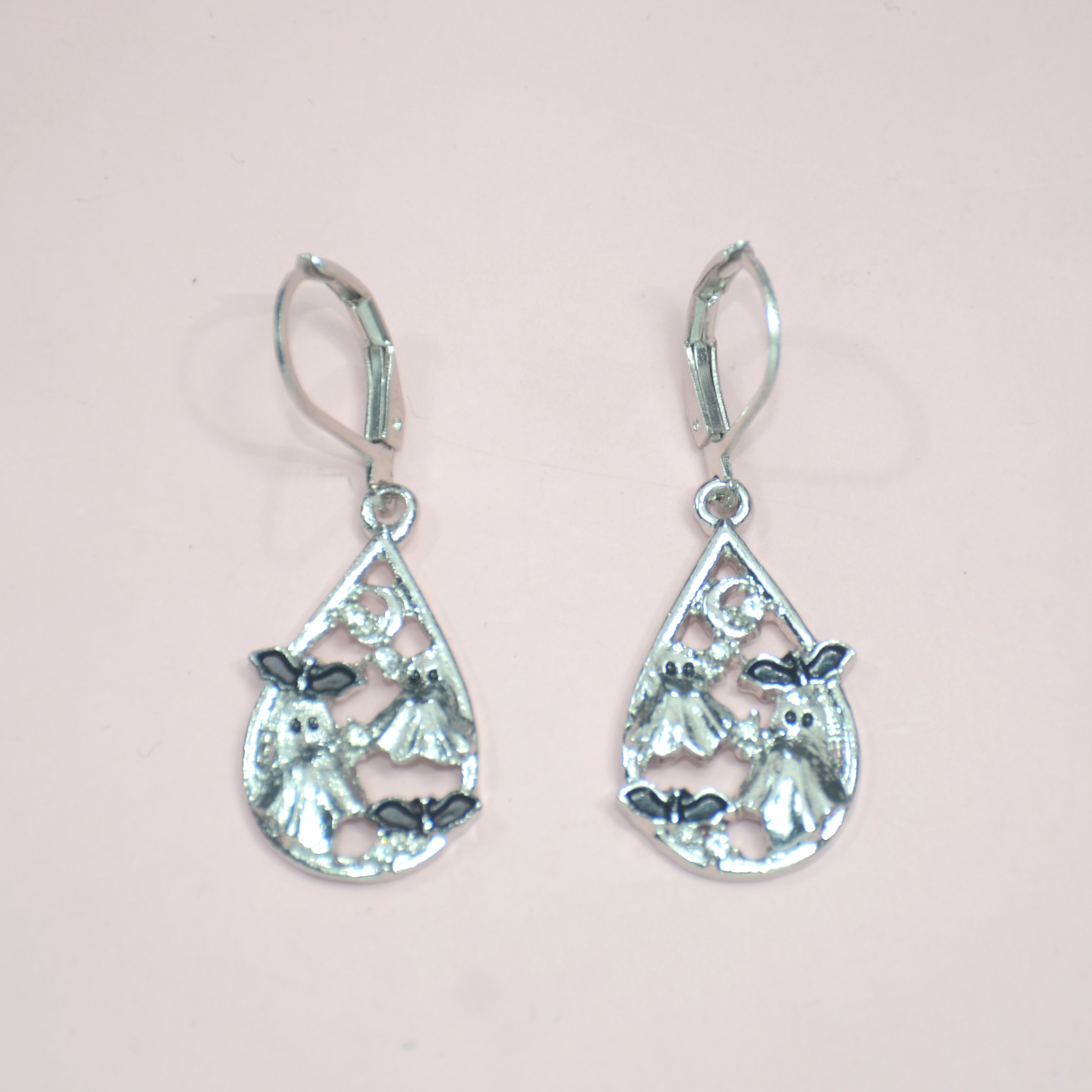 TEMU 2pcs Fashion Bat Pendant Earrings Halloween Christmas Birthday Party Anniversary Gift Jewelry To A Friend