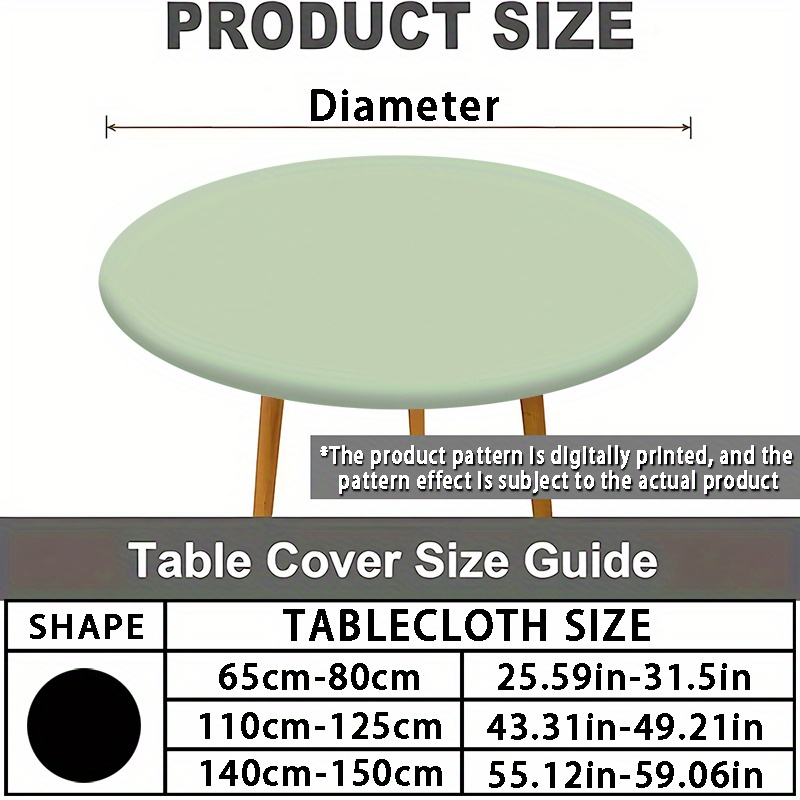 TEMU Nappe circulaire 2D plate, 1 pièce, avec motif - Matériau en polyester nettoyable, pour les - air, le camping, les repas - Parfaite pour les