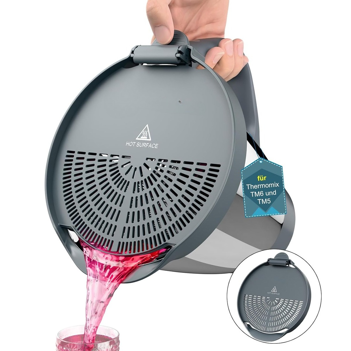 Image of 1pc Draining Sieve, Sieve For Tm6 Tm5, Noodle Sieve, Protective , Auxiliary Device For Additions, Kitchen Sieve, Pouring Sieve, Vegetable And Fruit Draining Aid, Blender Additions