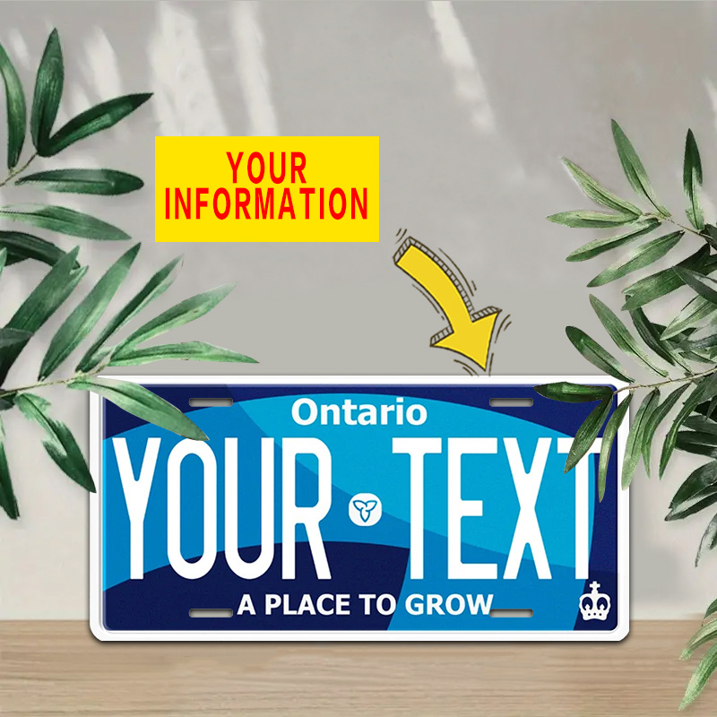 1pc Customizable Aluminum License Plate Sign, 6x12inch, Personalized Text, Handmade, Americana, Outdoor Use, No Electricity Needed, Business & Home Decor, Unique Gift Idea