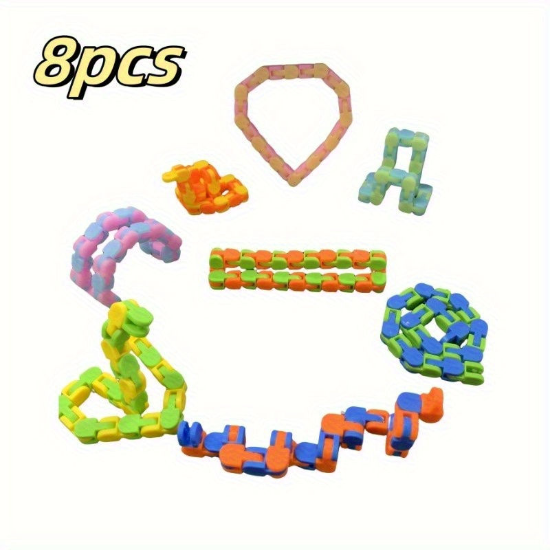 24 Link DIY Relaxation Chain - Transformable into Various Shapes - 8pcs