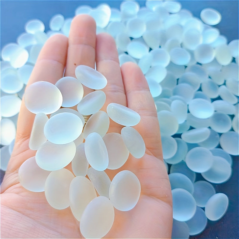110g 210g high quality mosaic frosted   glass flat beads perfect frosted handmade craft suitable for vase filling aquarium decoration soluble glass making   sewing home making