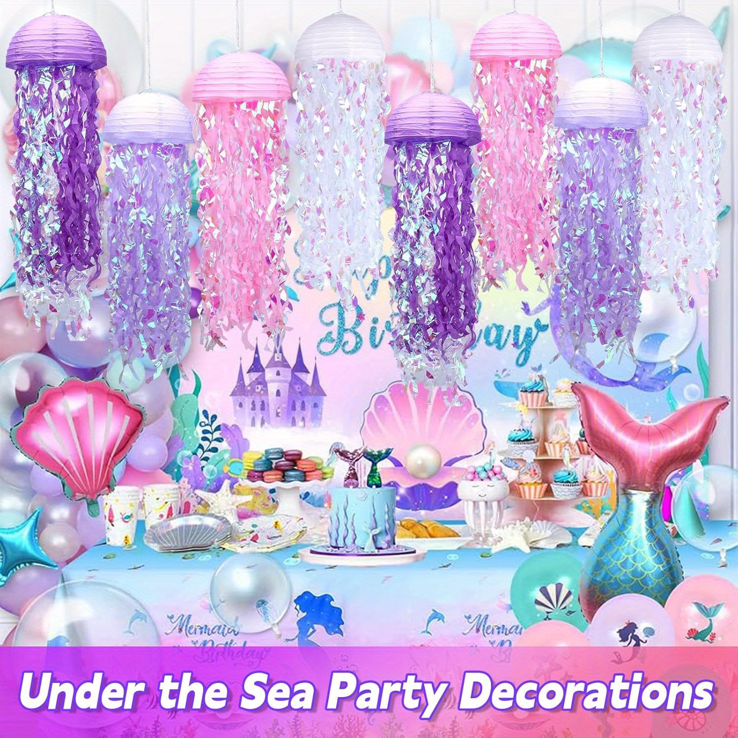 mermaid party supplies sold on Temu Australia