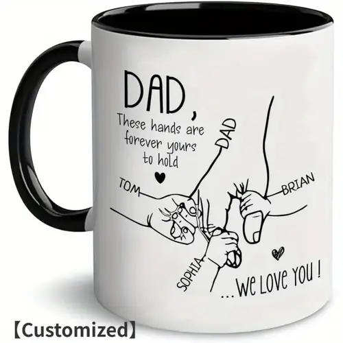 oz custom best dad cup for and daughters with and messages white with black handle unique fathers day or birthday gift fathers day gift