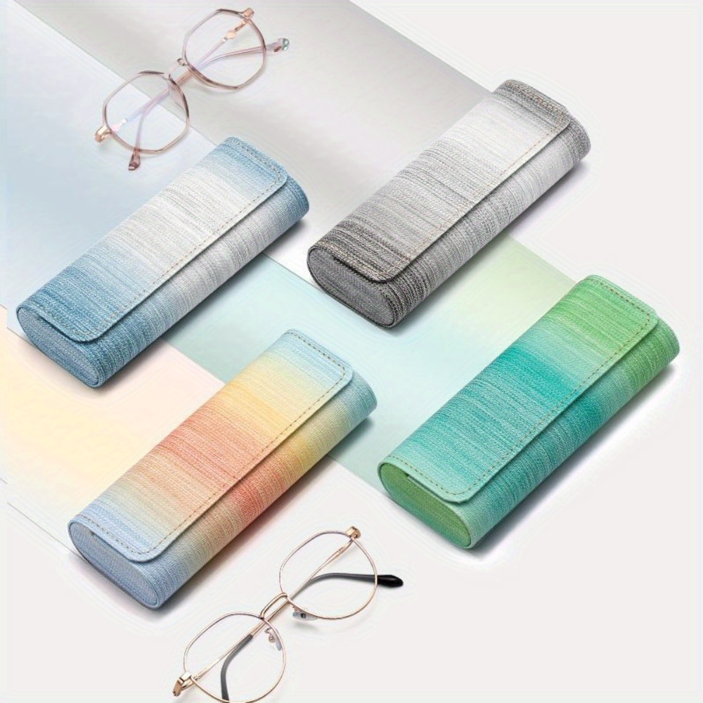 

4- Glasses Case For Women, Eyeglass Lining, Includes 4 Cleaning Cloths & Double Drawstring