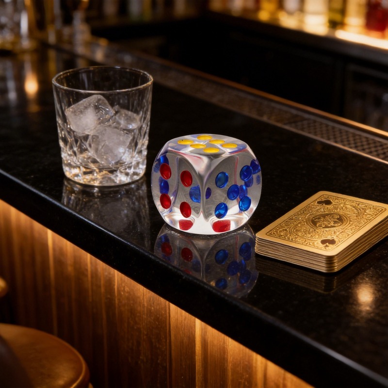 Crystal Clear Dice Points for Game Props