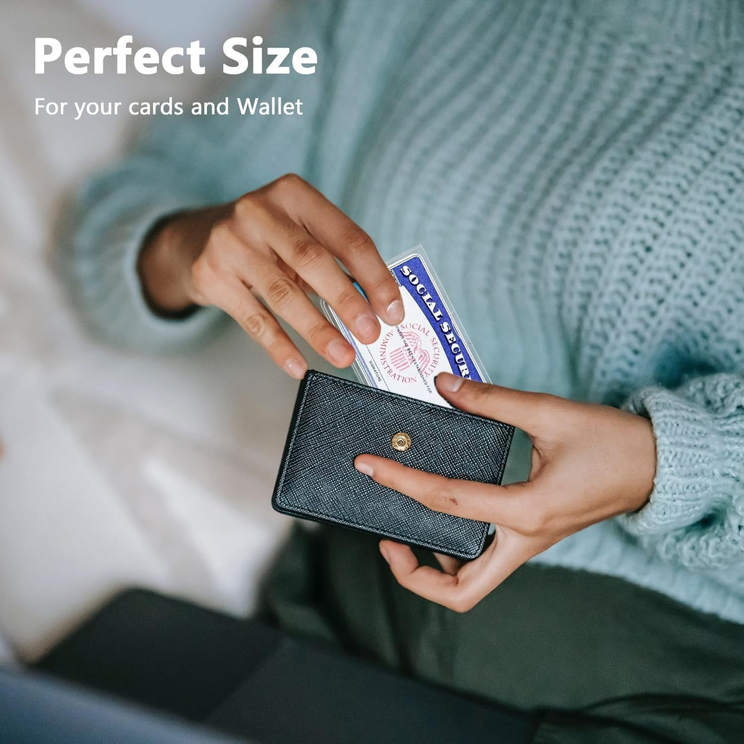 TEMU 10-pack (8+2) Pvc Clear Card Sleeves, Protectors For Social Security Cards, Medical Id Cards, Business Cards & Driver Licenses, Durable Holders