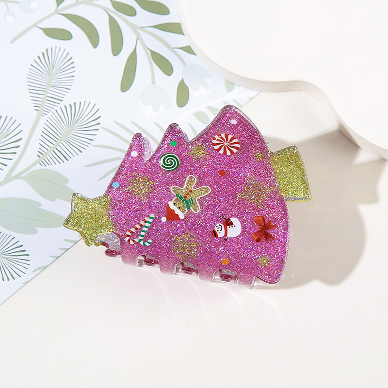 TEMU 1pcglitter Christmas Tree Hair Clip, Christmas Eve Parties, Christmas Check-ins, And Styling While Shopping. Great For Halloween, Christmas,
