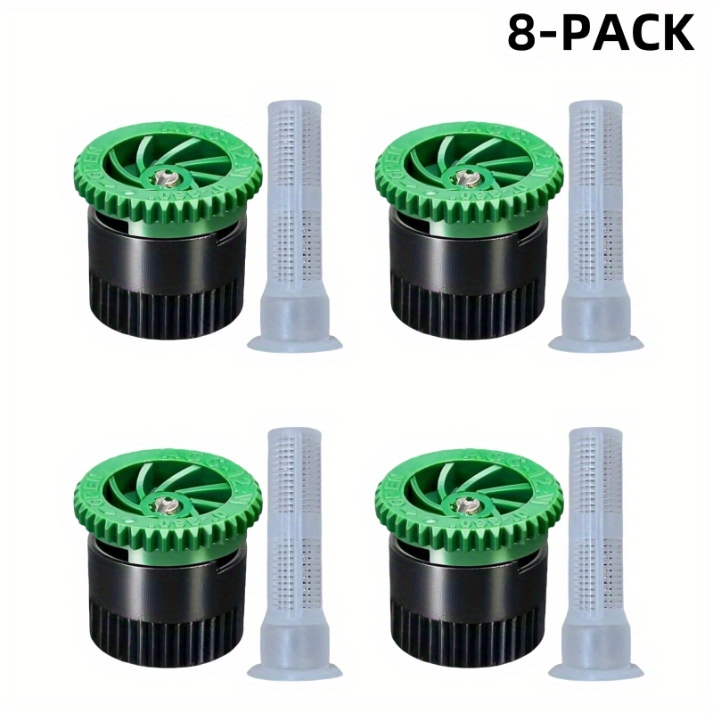 TEMU 24/16/8pcs 360-degree Adjustable Spray Nozzle And Filter Set - Pop-up Lawn Sprinkler, Extendable Garden Watering Head With Adjustable Range For