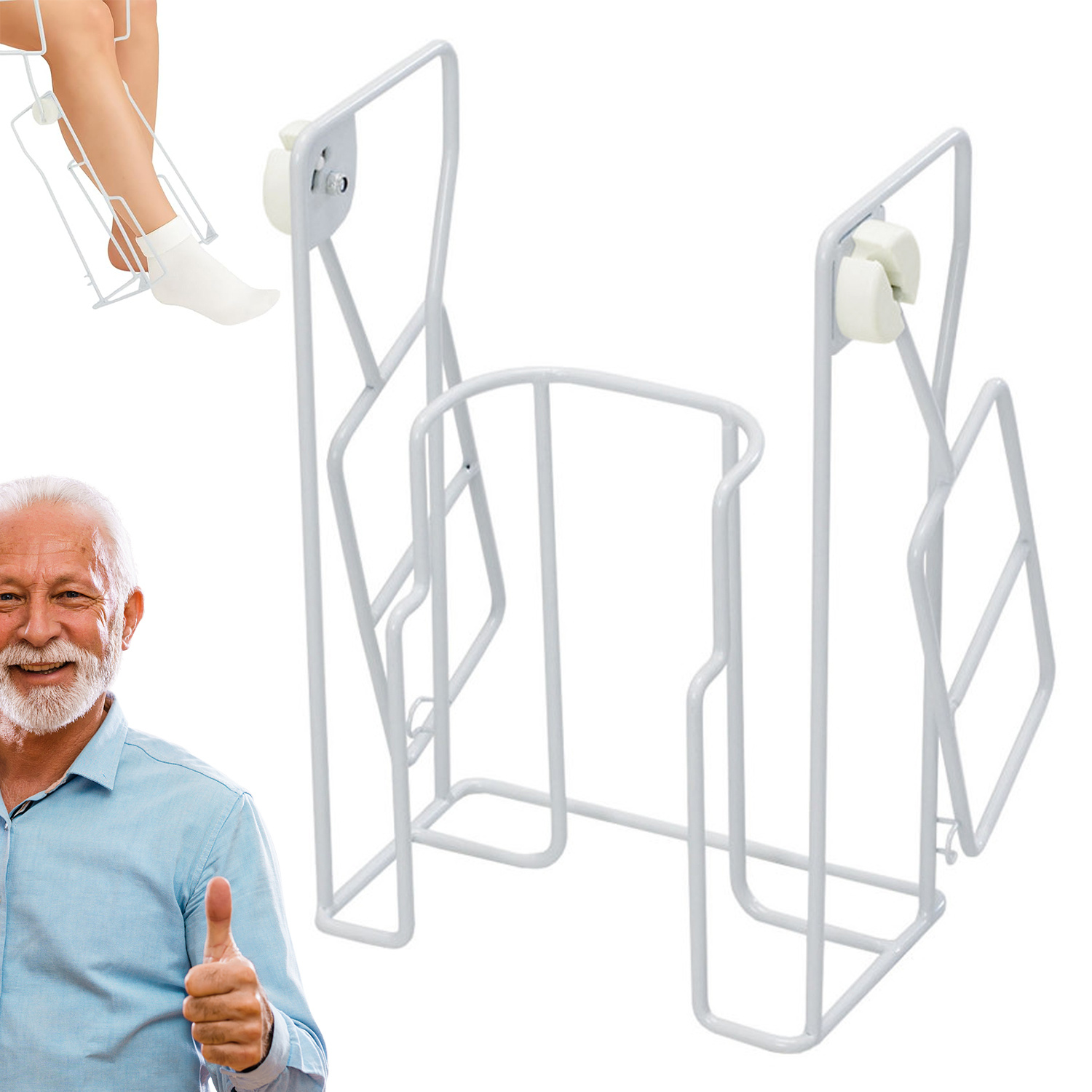 1pc Sock-wearing Aid With Retractable Handles For The Pregnant Women People With Mobility