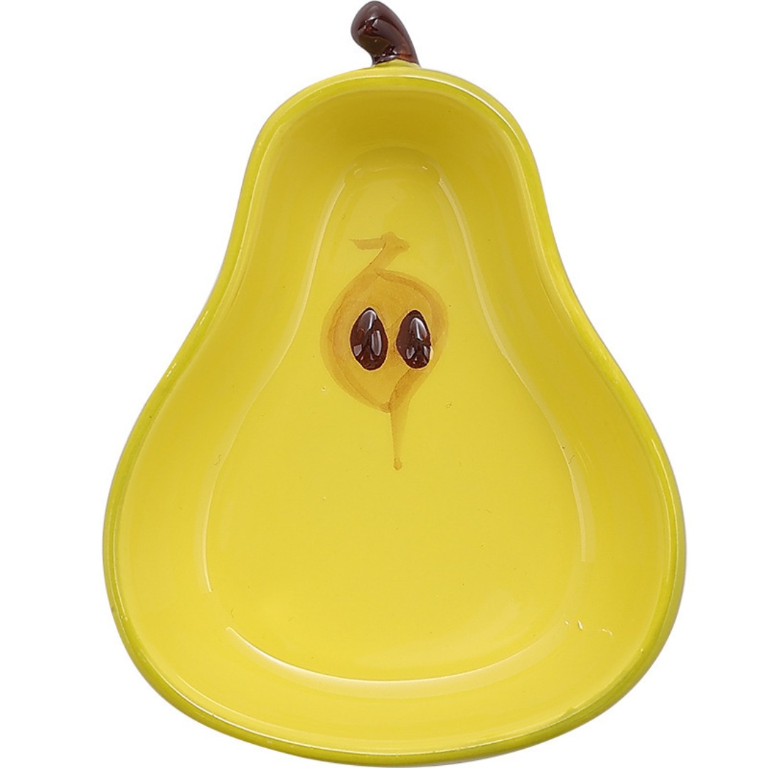 1pc ceramic fruit shaped dipping plate vibrant yellow   high quality small dish for snacks appetizers and condiments   home use Product details 7