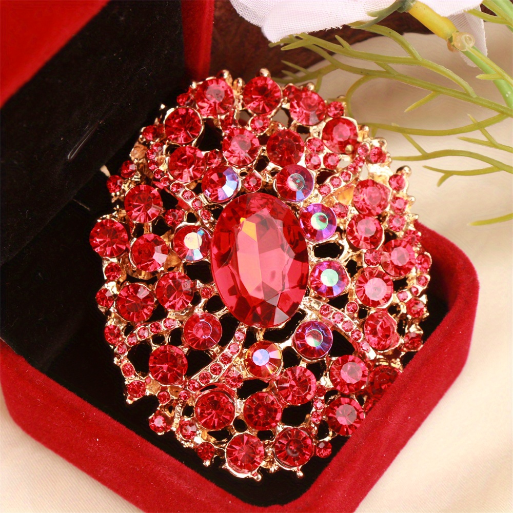 E-shop Luxus Schmuck Brosche mit filigranem Blumenmuster für Damen Herren, Schmuckaccessoires, Hochzeit Feier Party Paar Überraschungsgeschenk
