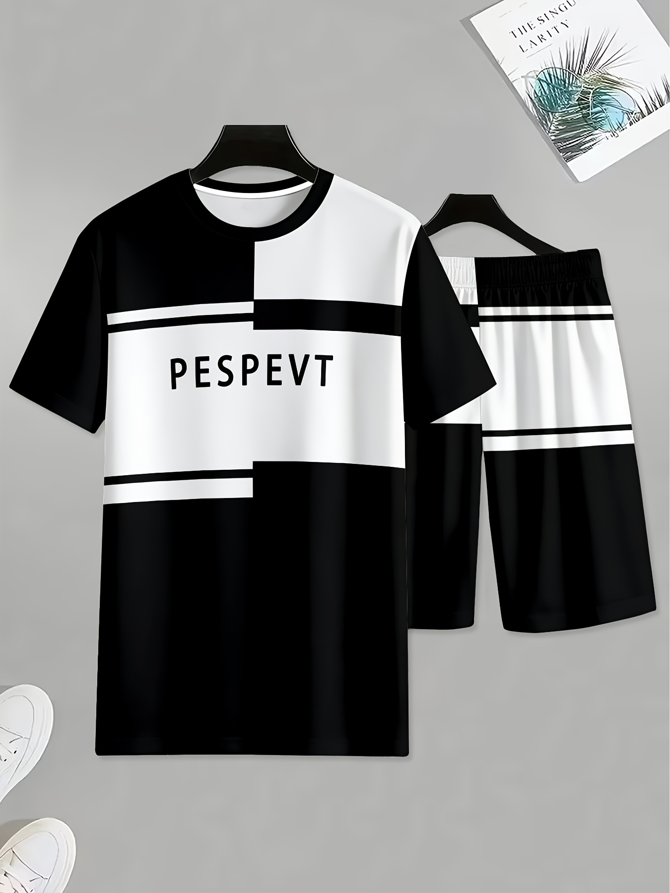 mens short sleeve shorts set 3d printed pattern crew neck t shirt   style comfortable for outdoor   great gift   for   size