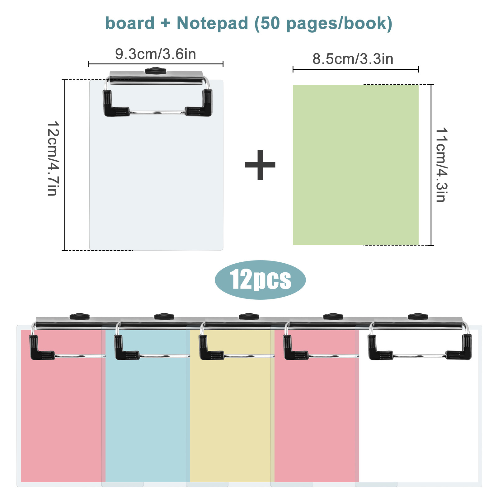 TEMU 12pcs Mini Transparent Loose-leaf Binders In Random Colors, With Colored Classified Notepads. This Portable Folder Storage Set Comes With