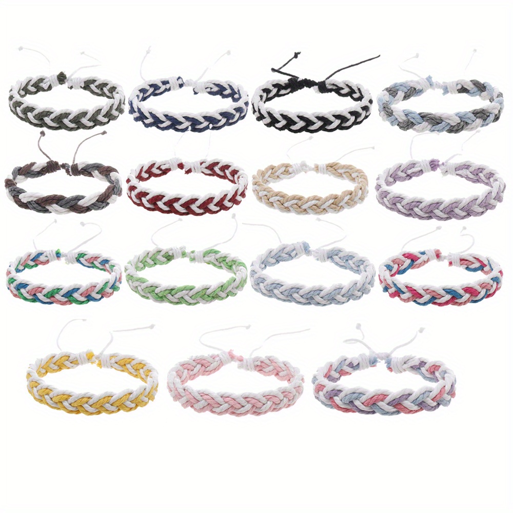 12pcs Bohemian Braided Bracelet Set, Unisex