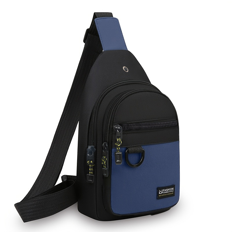 TEMU Men's Oxford Cloth Travel Bag, New Casual Chest Bag, Sporty Fashion Crossbody Shoulder Bag