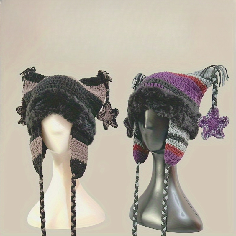 

1pc Cozycrafts Women's Cat Ear -up, Cap Ear , Hat,