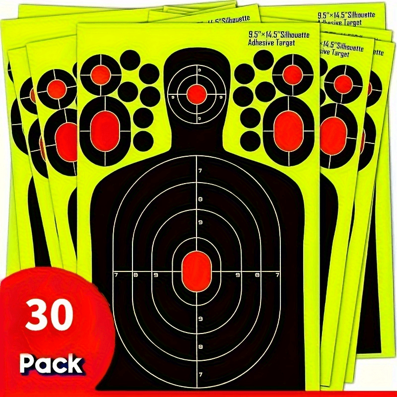   20 30pcs 14 5 inch human shape shooting targets paper targets for shooting training additions   practice