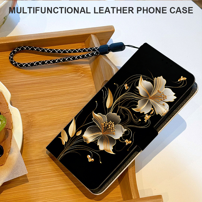 TEMU Phone Case - Exquisite Floral Pattern Magnetic Flip Wallet Phone Case For For Galaxy S20/ S20 Fe/ S20 Fe 5g/ S20 Lite/ S20+/ S20 Ultra/ S20fe