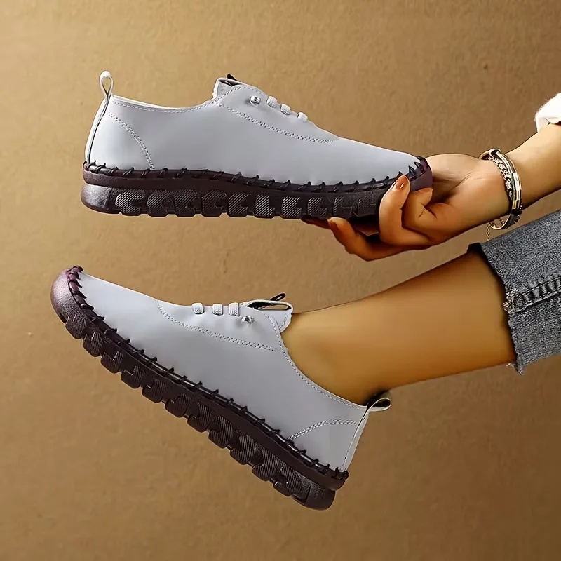 Women Hand Sewn Beef Tendon Soft Sole Flat Shoes, New Arrivals For Spring& Summer, Versatile Casual Walking Single Shoes, Fashion Ladies Daily Sneakers, Women Shoes