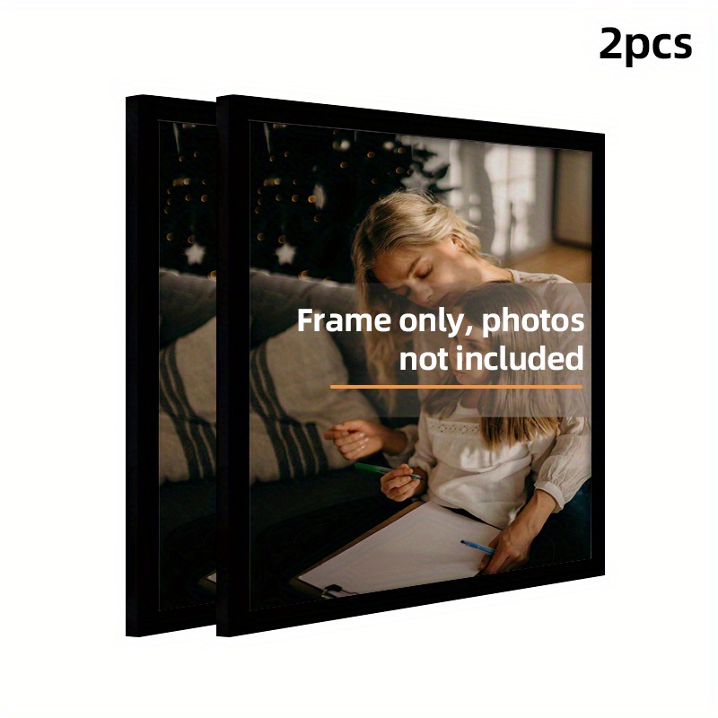 TEMU 10pcs/ 5pcs/ 2pcs Square Wooden Picture Frames 4x4/ 6x6/ 8x8/ 12x12 Inches For Mounting Posters, Photo Frames, Empty Frames For , Storage Frames