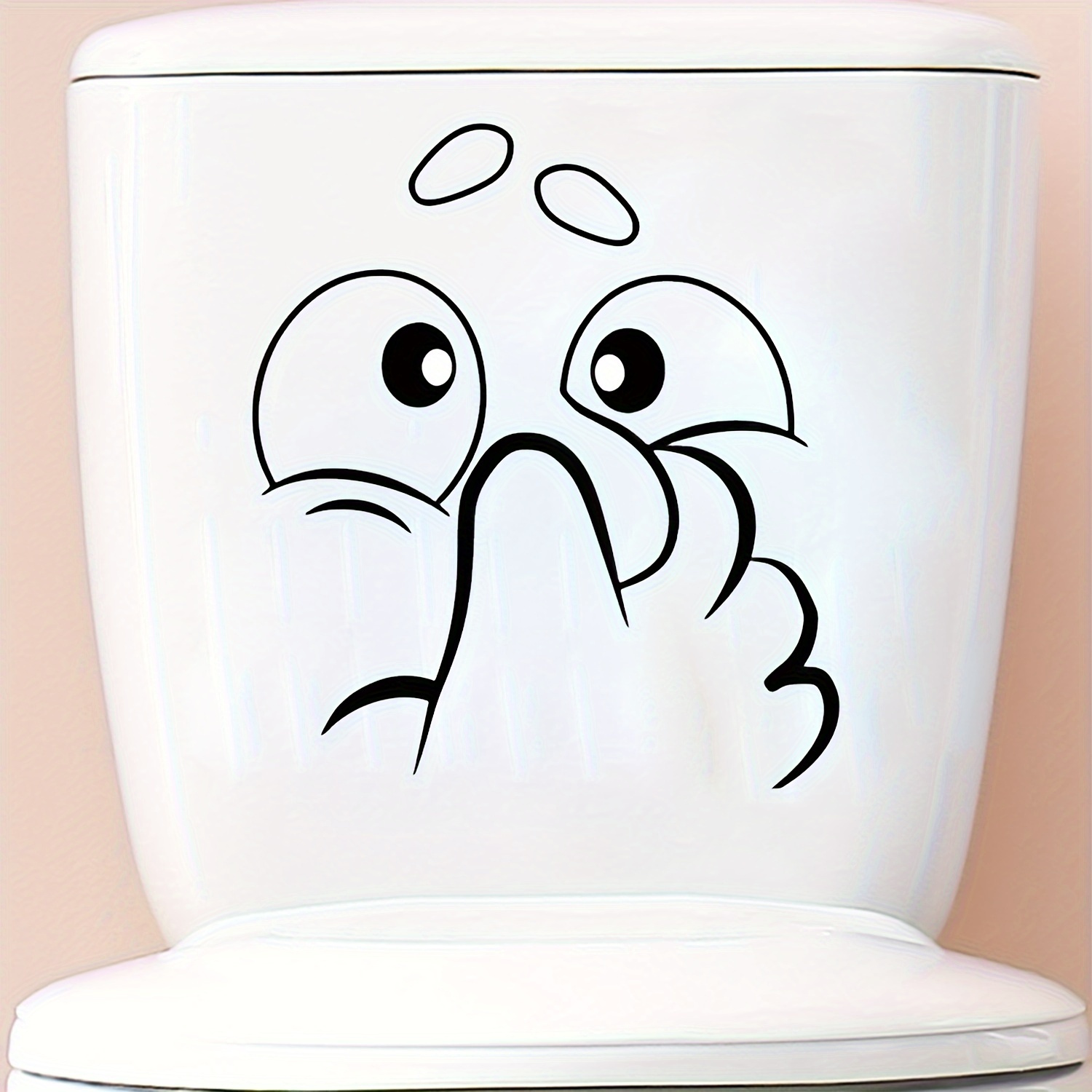 

1pc Funny Toilet Lid Decal - Self-adhesive Bathroom Decor Sticker