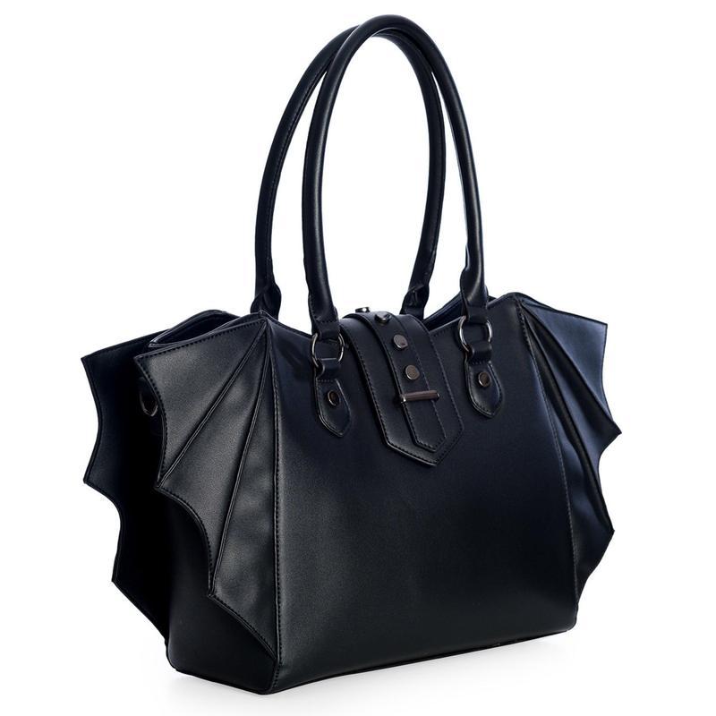 Image of Vintage Batwing Tote & Crossbody Bag - Large Pu Handbag With Batwing Design, Smooth Zipper Closure, Lining Suitable For Business & Daily Use, Retro Batwing-themed Tote For,, Travel - Pu
