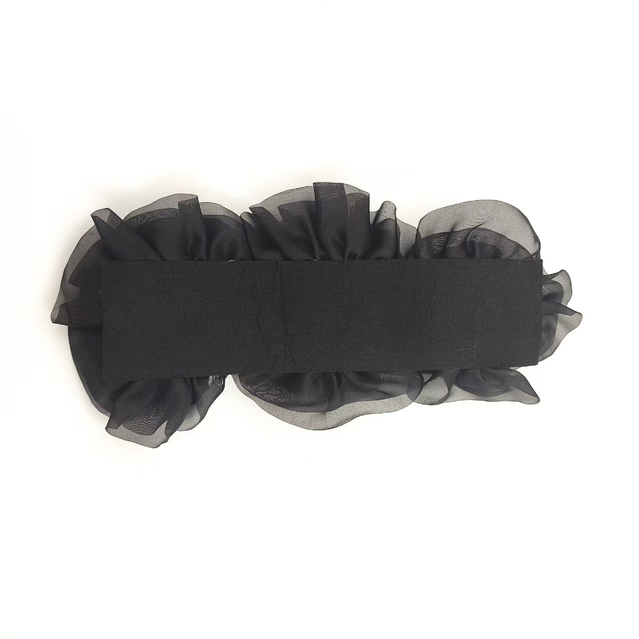 Classic Black Mesh Rose Flower Brooch Decoration