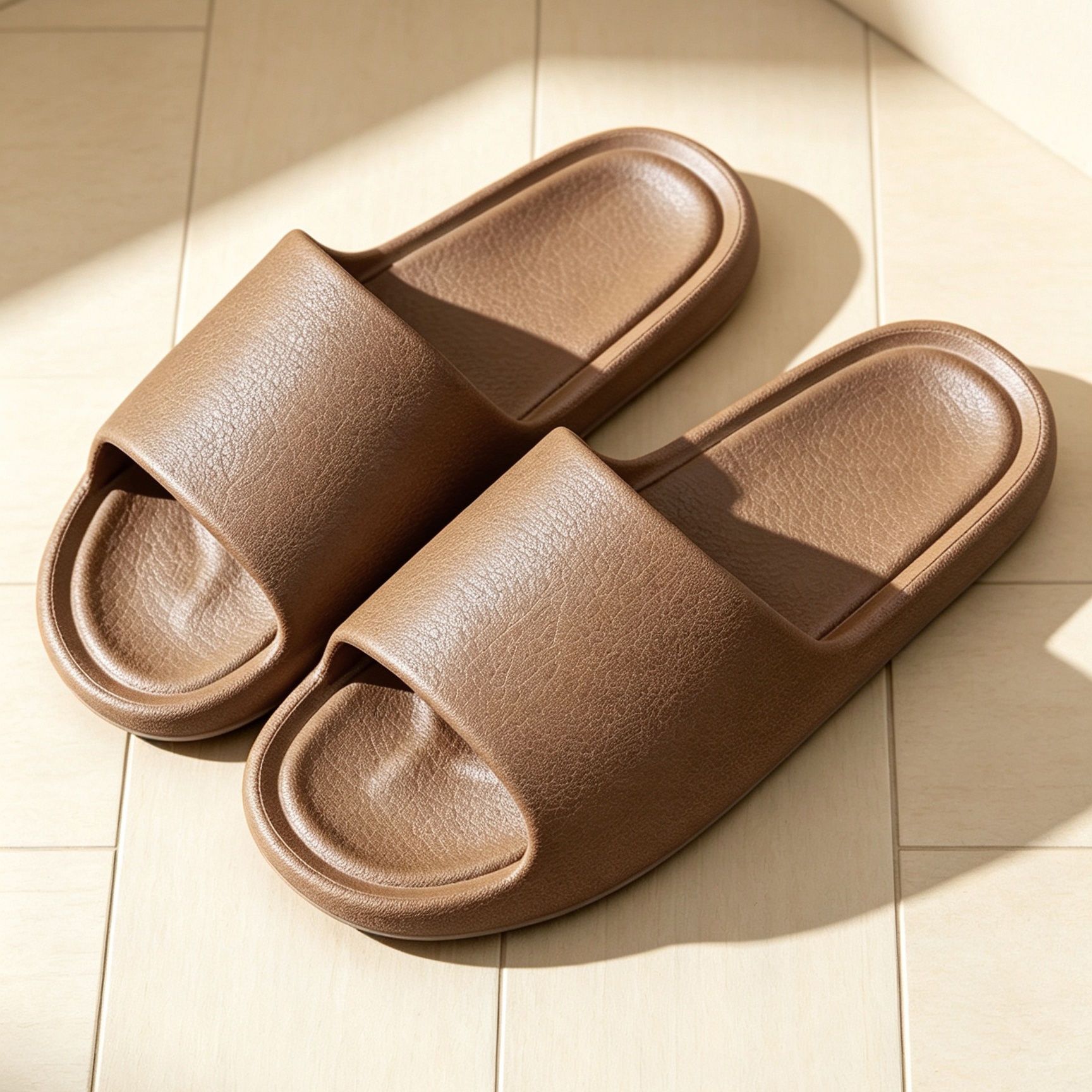 TEMU Casual All-match Home Bathroom Slippers, Easy Solid Color Textured Soft-bottom Slippers, Indoor/outdoor Use Easy To Clean Lightweight Unisex Eva