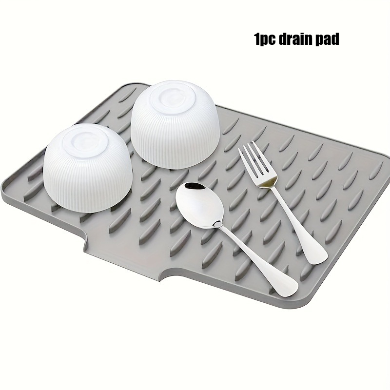 TEMU Tapis de Drainage en 1 pièce, à la Chaleur, Tapis de Séchage Antidérapant Multifonctionnel, à la Chaleur et Facile à Nettoyer, Convient pour