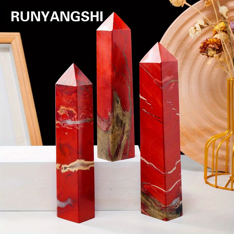 TEMU Natural Jasper Tower, Suitable For Boys And Girls' Birthday Gifts, Valentine's Day Gifts, Party Gifts, Holiday Gifts, Local , 1pc