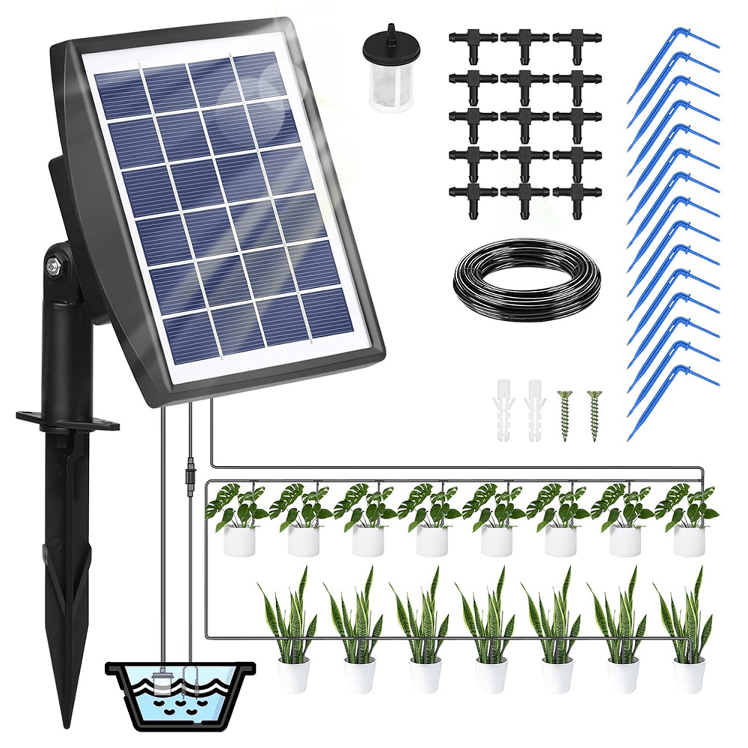 E-shop Gartenbewässerungsgerät Pflanzen Tropfbewässerung Werkzeug Sprinkler System für 15 Topfpflanzen