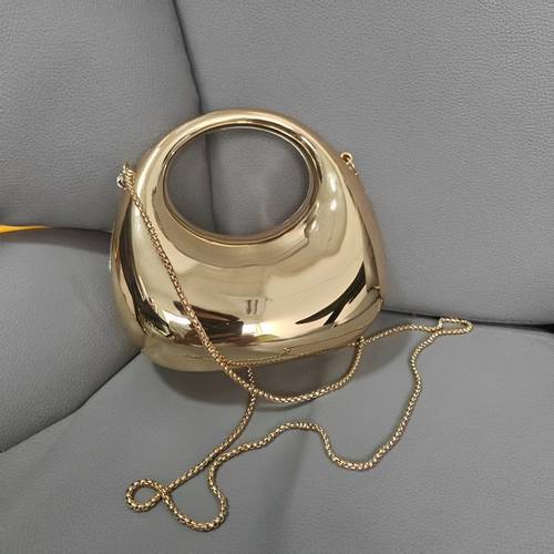 Elegant Handbag, Mini Crescent Style with Detachable Chain Strap, Lightweight , Ideal for Parties Formal Events And , Cute Holiday Gift Accessory