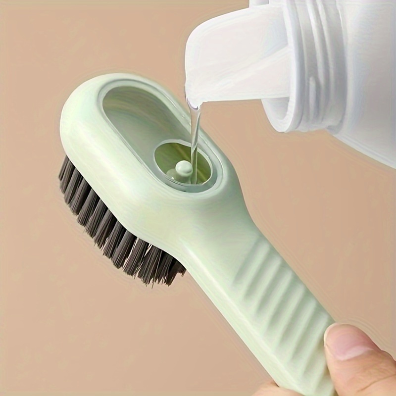 

Easy-clean Shoe Brush With Built-in Soap Dispenser - Plastic, Ideal For Shoes, Jewelry & Watches